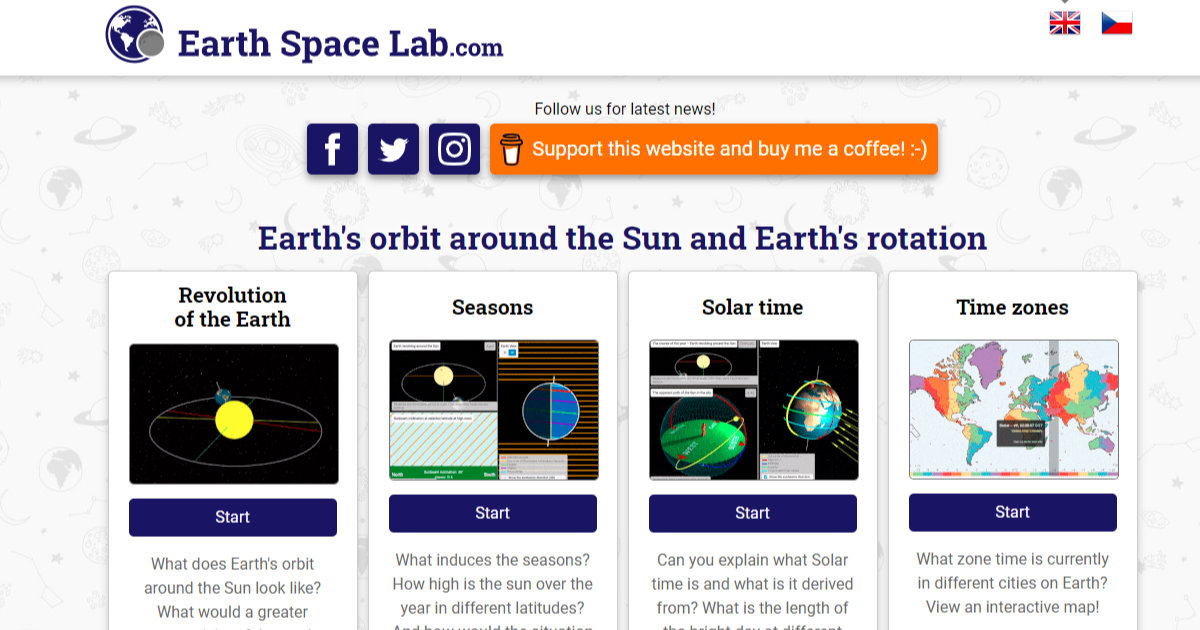 Earth Space Lab – interactive 3D animations 🌍